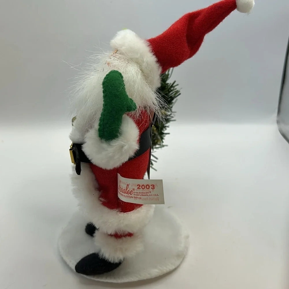 Annalee Santa Claus Holiday Figurine with Wreath